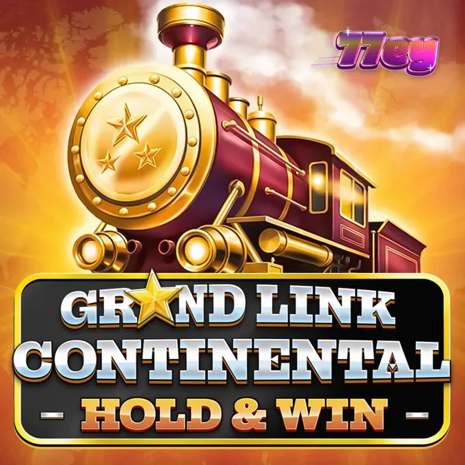 Locomotiva vintage e símbolos clássicos de cassino no slot Grand Link Continental